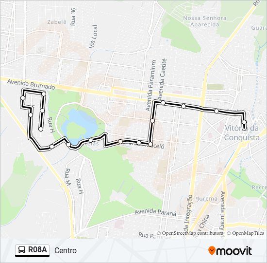 R08A bus Line Map