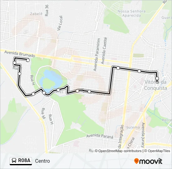 R08A Bus Line Map