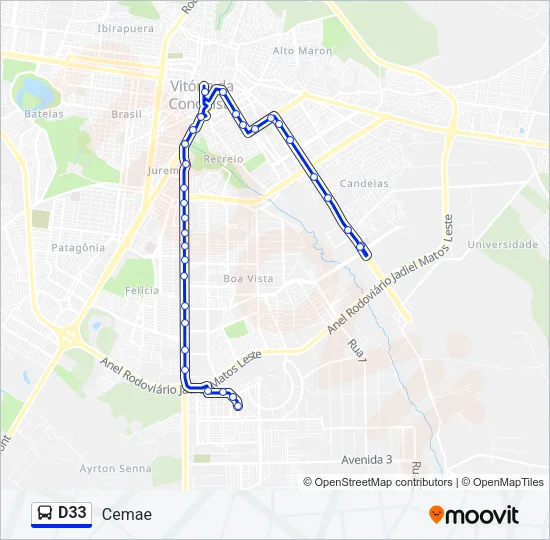 D33 Bus Line Map