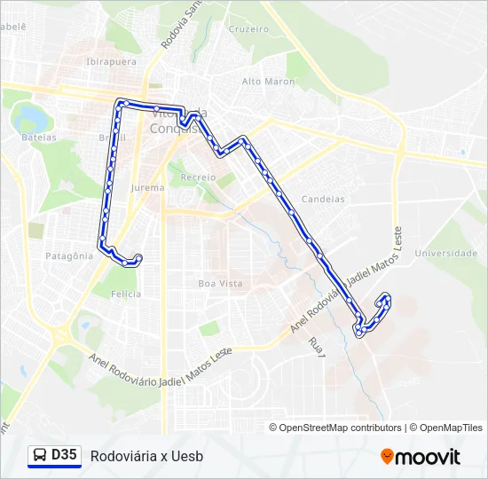 D35 Bus Line Map