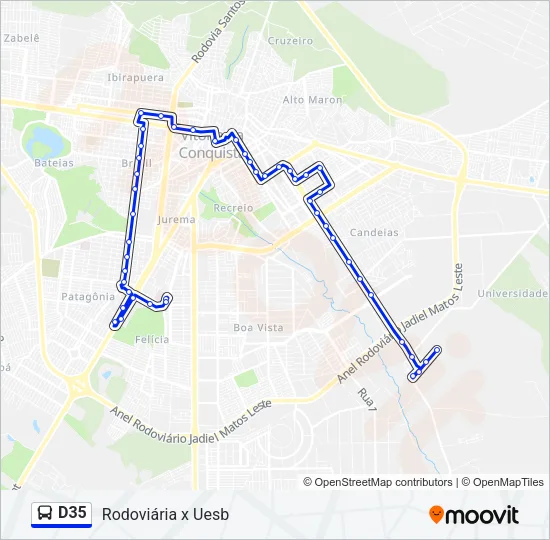 D35 Bus Line Map