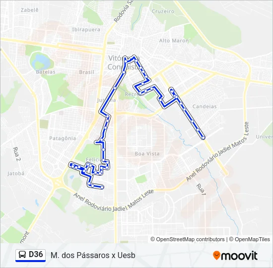 D36 Bus Line Map