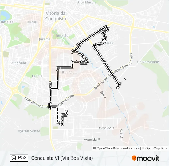 P52 Bus Line Map