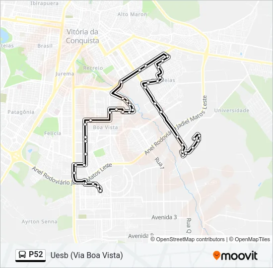 P52 Bus Line Map