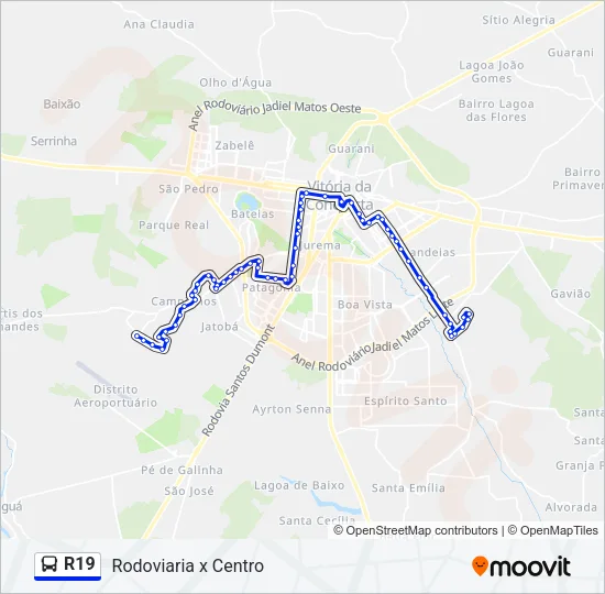 R19 Bus Line Map