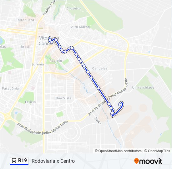 Rota da linha r16: horários, paradas e mapas - Conquista VI (Via Shopping)  (Atualizado)