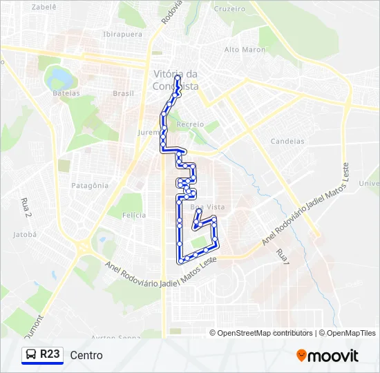 R23 Bus Line Map