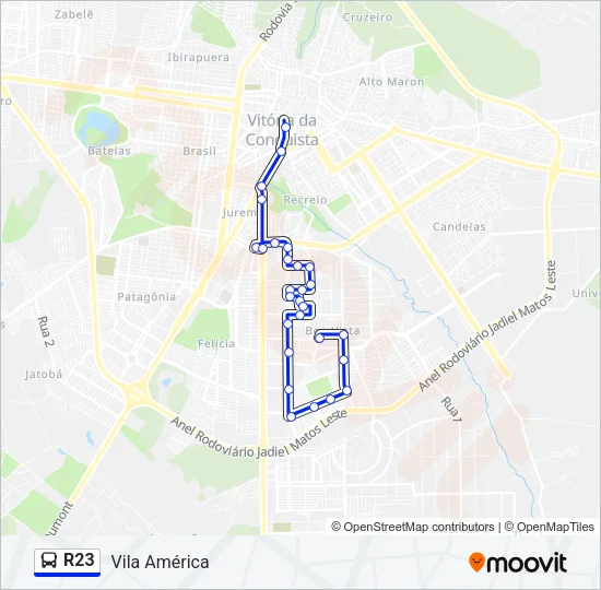 R23 Bus Line Map