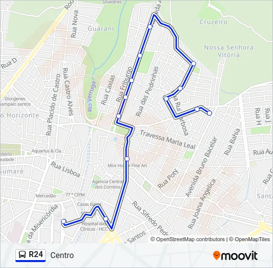 R24 Bus Line Map