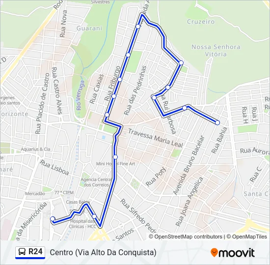 R24 Bus Line Map