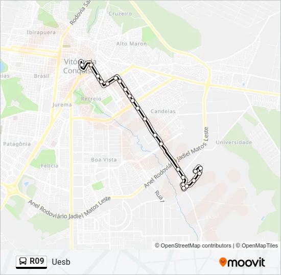 R09 Bus Line Map