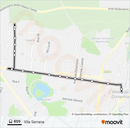 R09 Bus Line Map