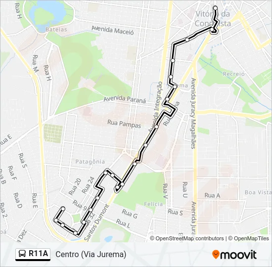 R11A Bus Line Map