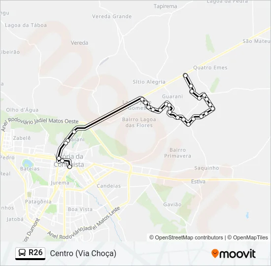 R26 Bus Line Map