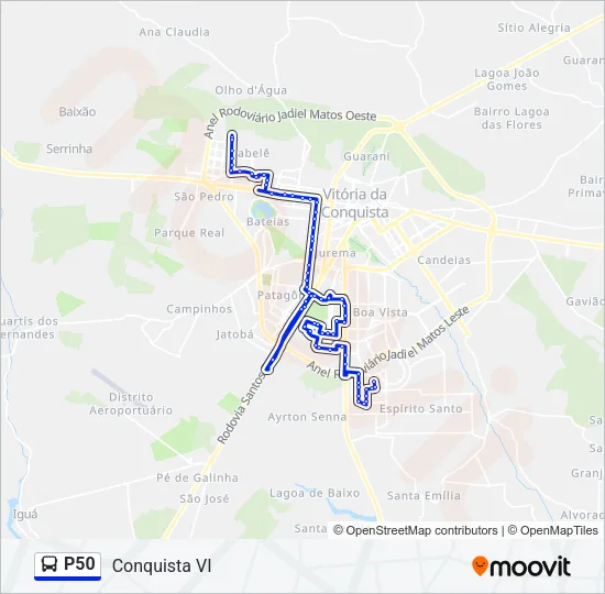P50 Bus Line Map