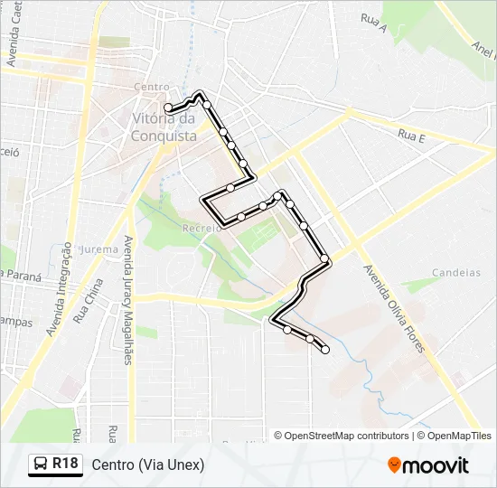 R18 Bus Line Map