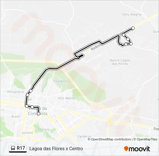 R17 Bus Line Map