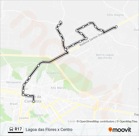 R17 Bus Line Map