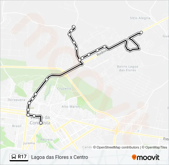 R17 Bus Line Map