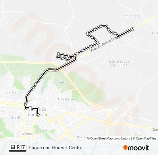 R17 Bus Line Map