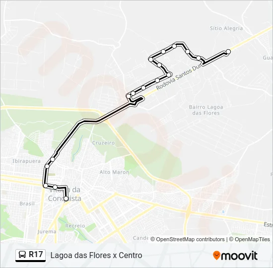 R17 Bus Line Map