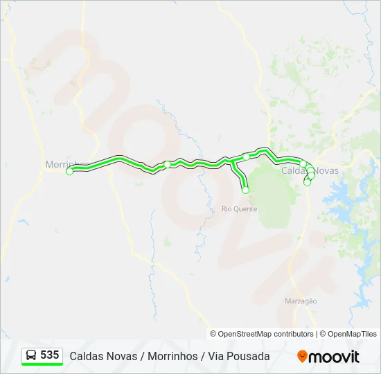 535 Bus Line Map