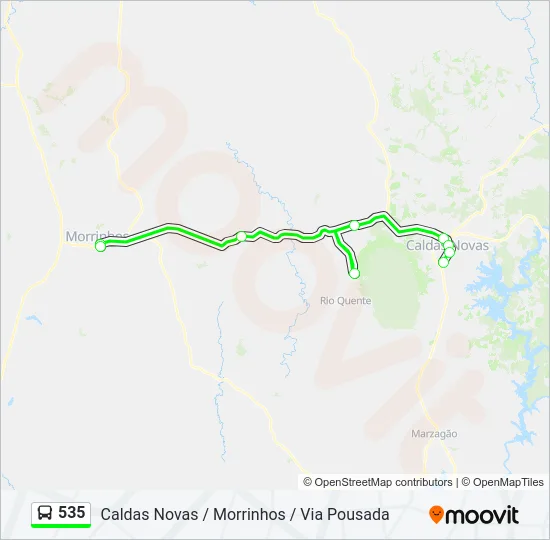 535 Bus Line Map