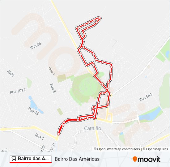 Mapa da linha 06 de ônibus