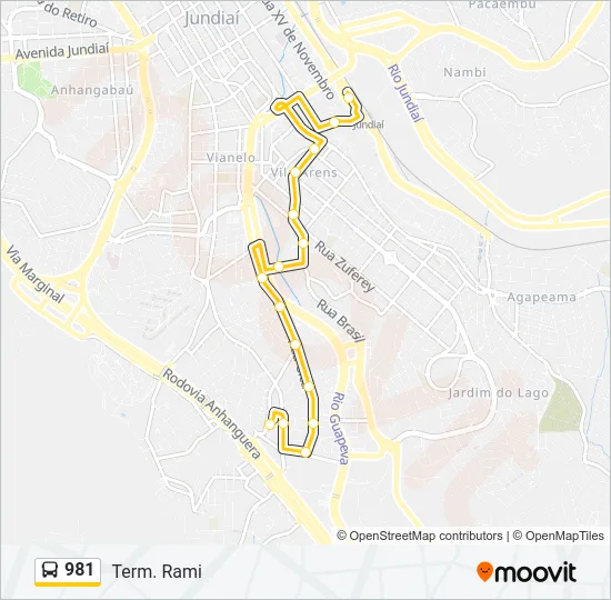 981 Bus Line Map