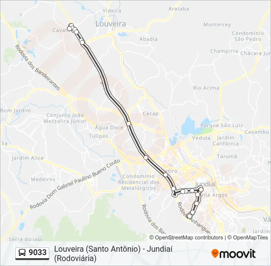 9033 Bus Line Map