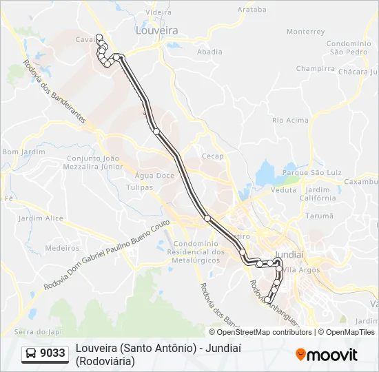 9033 Bus Line Map