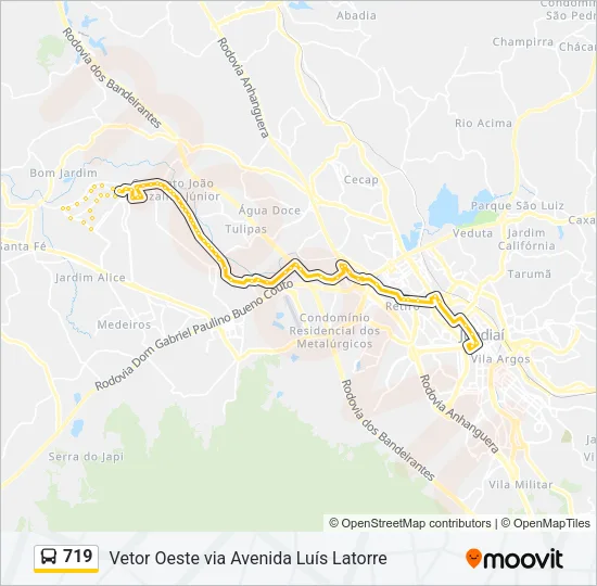 719 Bus Line Map