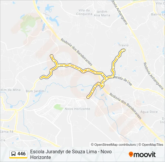 446 Bus Line Map