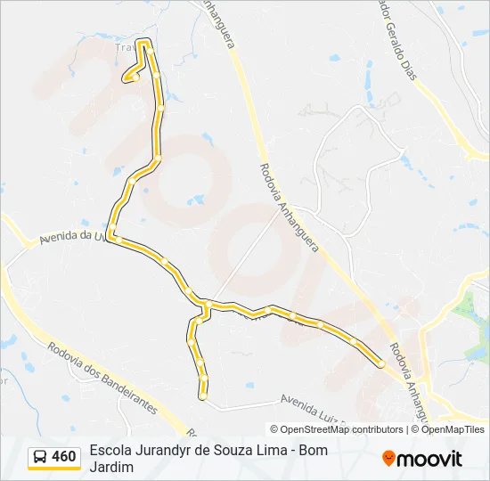 460 Bus Line Map