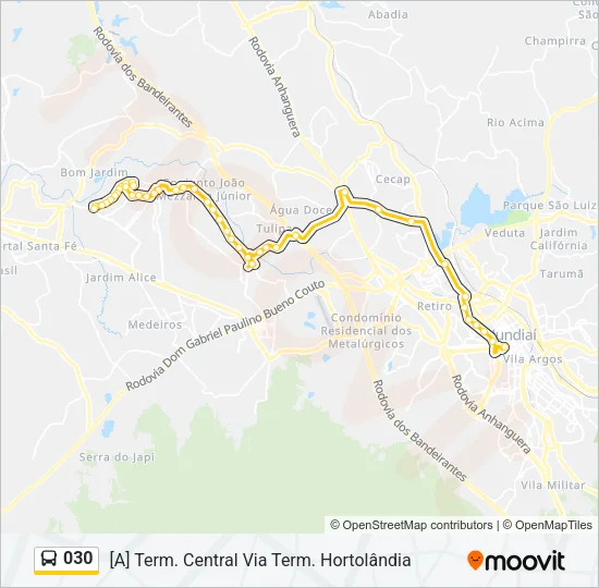 030 Bus Line Map