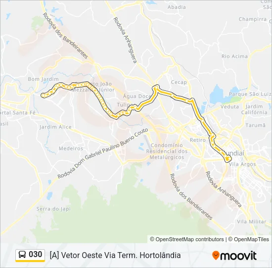 030 Bus Line Map