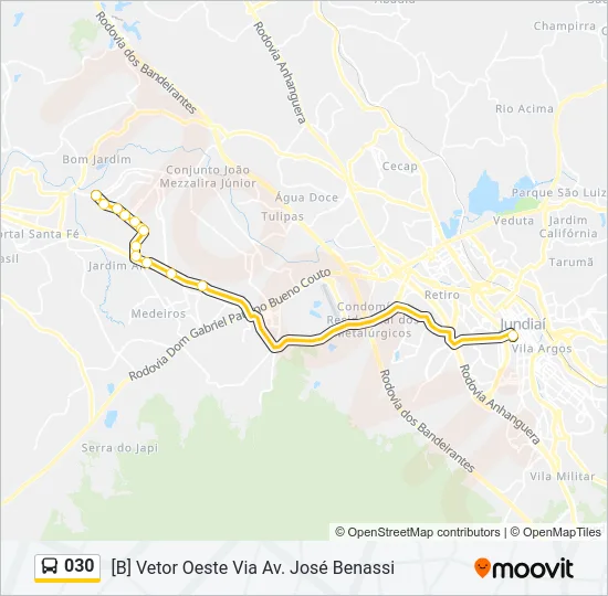 030 Bus Line Map