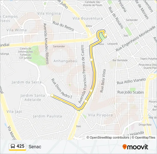 425 Bus Line Map