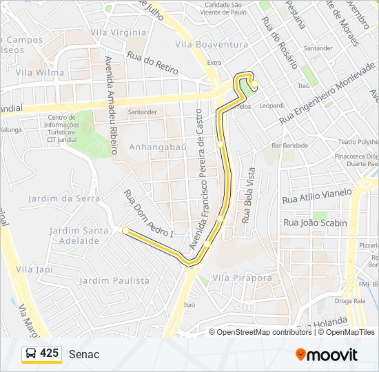 425 bus Line Map