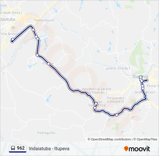 962 Bus Line Map