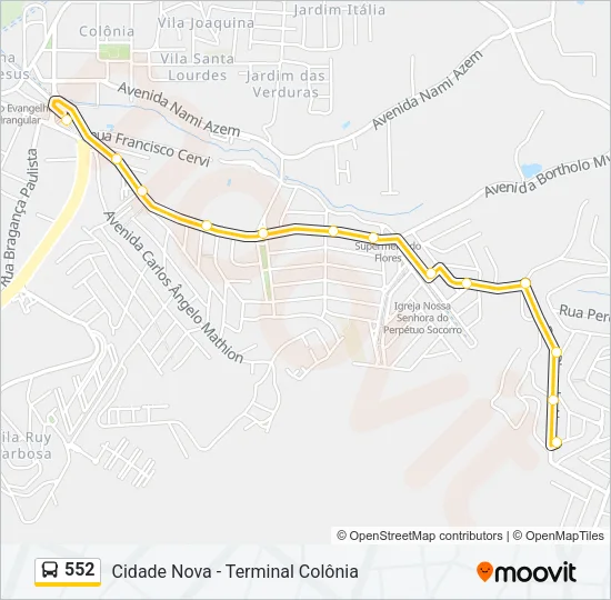 552 Bus Line Map