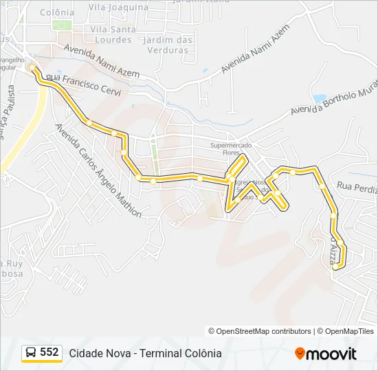 552 Bus Line Map