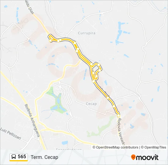 565 Bus Line Map