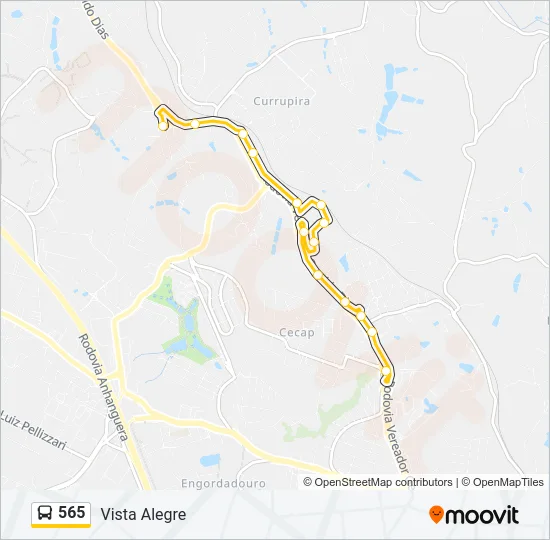 565 Bus Line Map