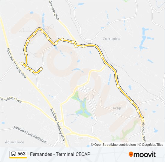 563 bus Line Map