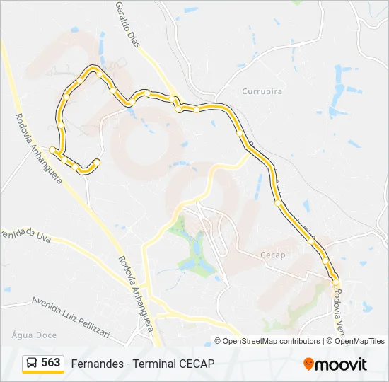 563 Bus Line Map
