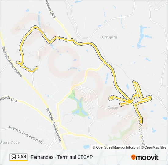563 Bus Line Map