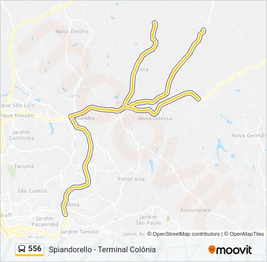 556 Bus Line Map