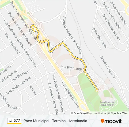 577 Bus Line Map