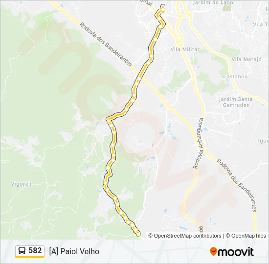 582 Bus Line Map